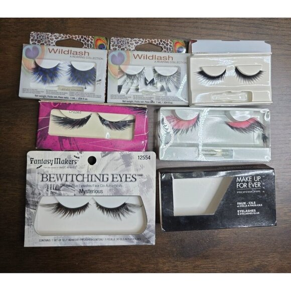 Bundle of 6 Halloween Feathers False Eyelashes - Picture 1 of 16